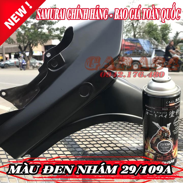Sơn samurai màu đen nhám 109a