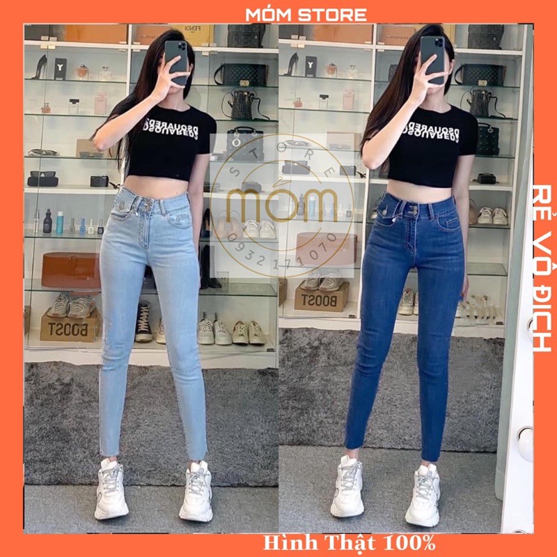 Quần jeans skinny 9 tấc lưng nắp túi móm store vnxk