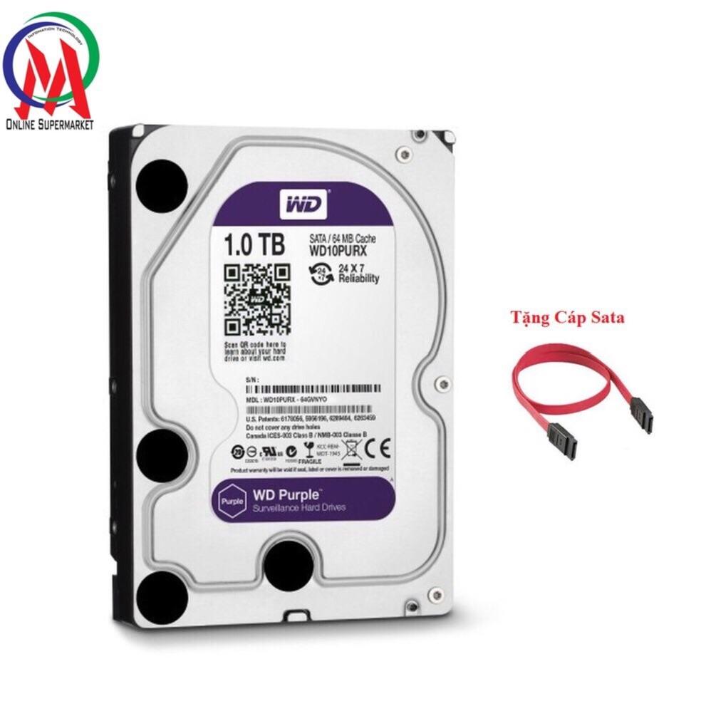 Ổ cứng 1tb purple bh 24t + tặng cáp sata