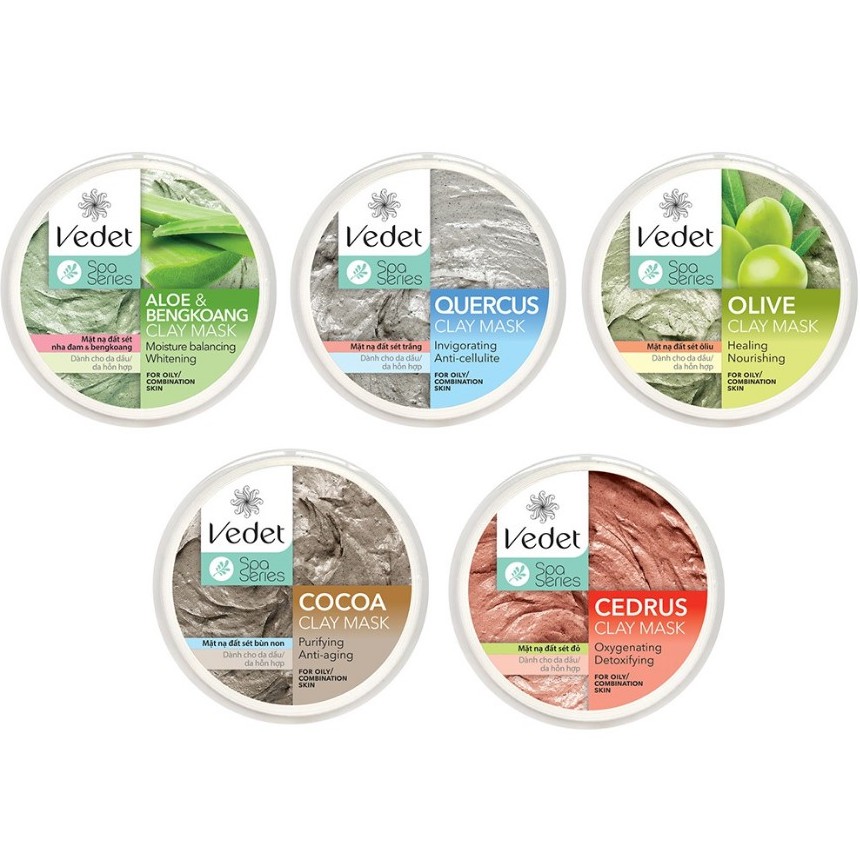 Mặt nạ đất sét vedet clay mask 140/145g