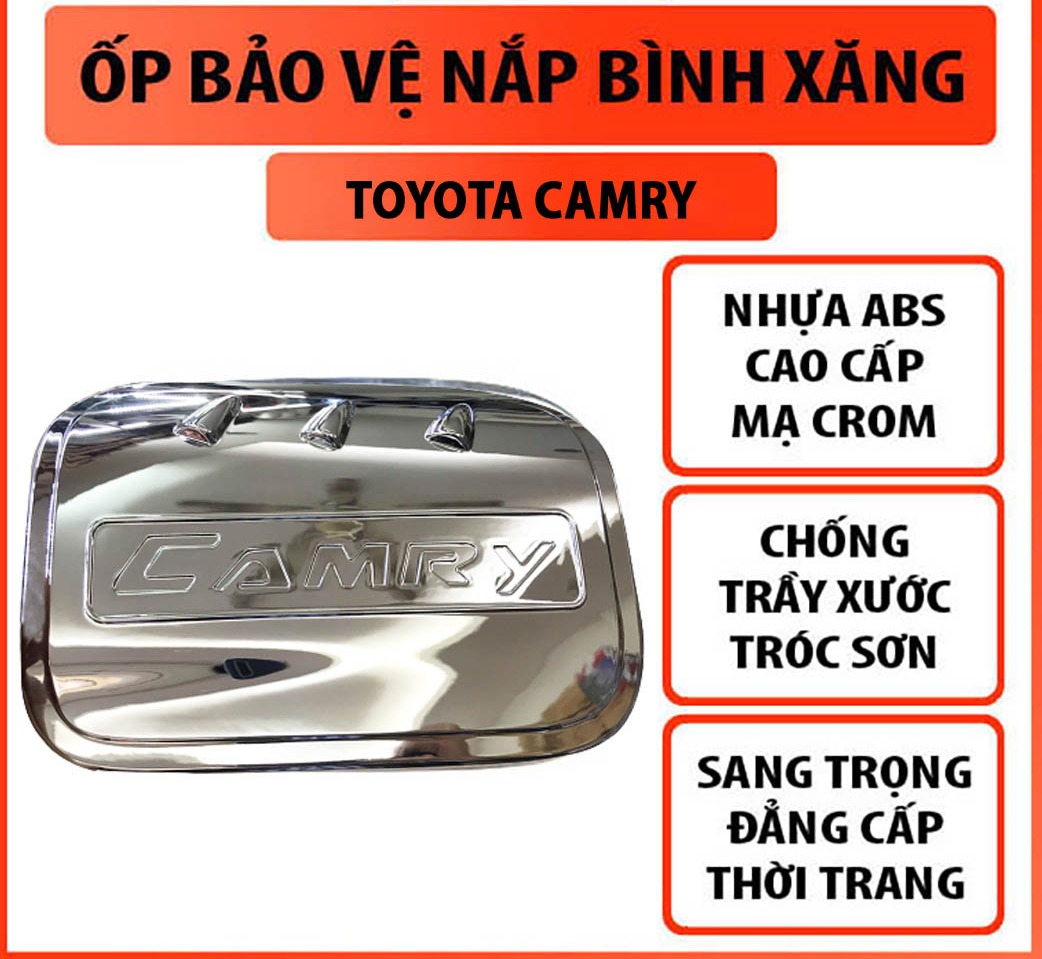 Ốp nắp bình xăng ôtô cho xe toyota camry