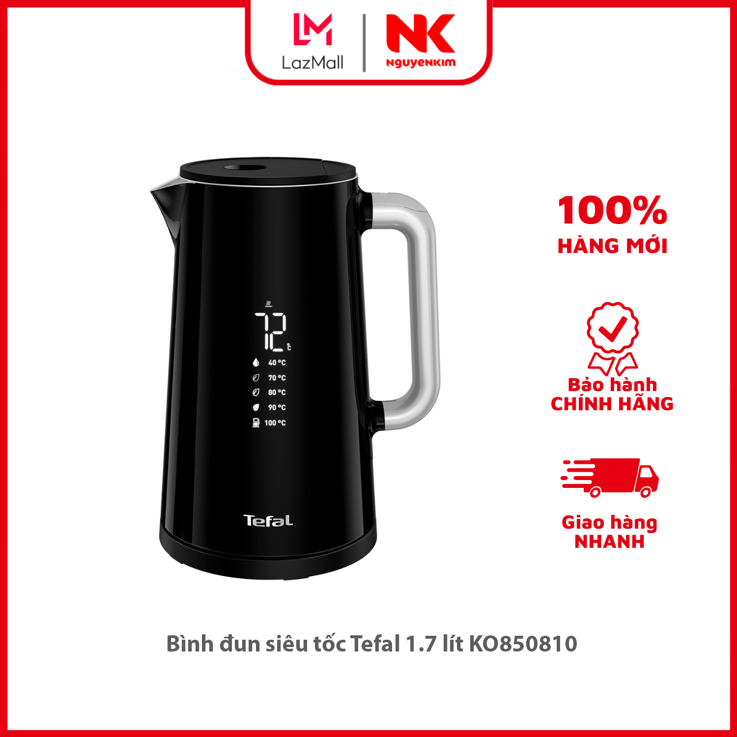 Bình đun siêu tốc tefal 1.7 lít ko850810