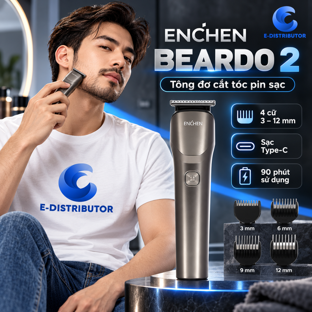 [Fast] Enchen Beardo 2 Hair Trimmer - 1200Mah Battery - Genuine Product