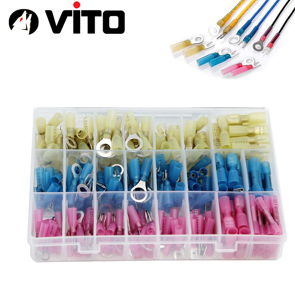 Hộp 240 đầu cos nối dây điện ống gen co nhiệt vito