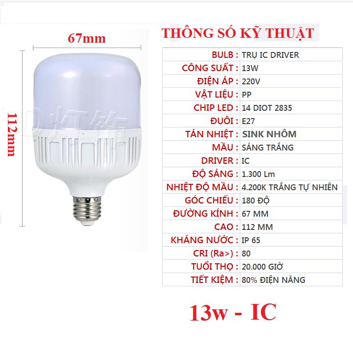Bóng đèn led đủ 13w