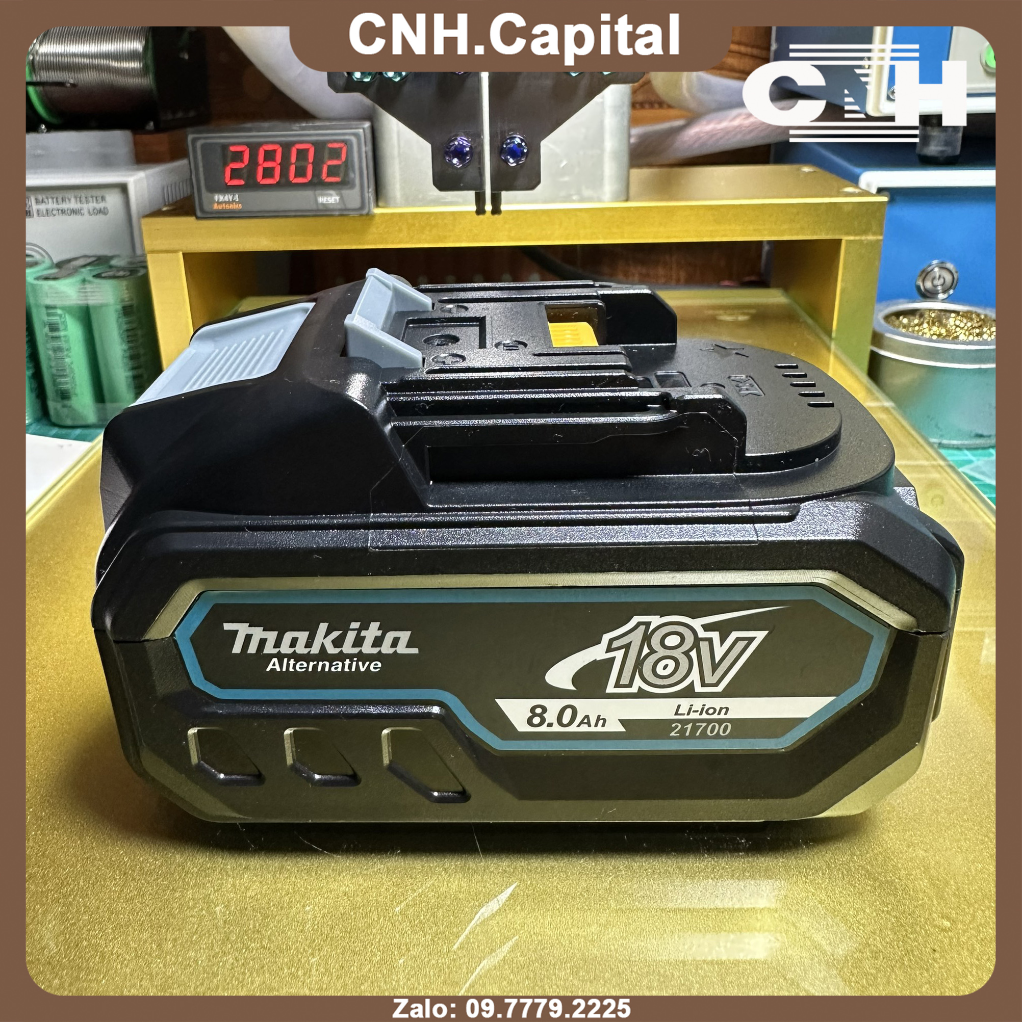 Pin makita 18v - 10 cell 21700 8ah nhận sạc zin