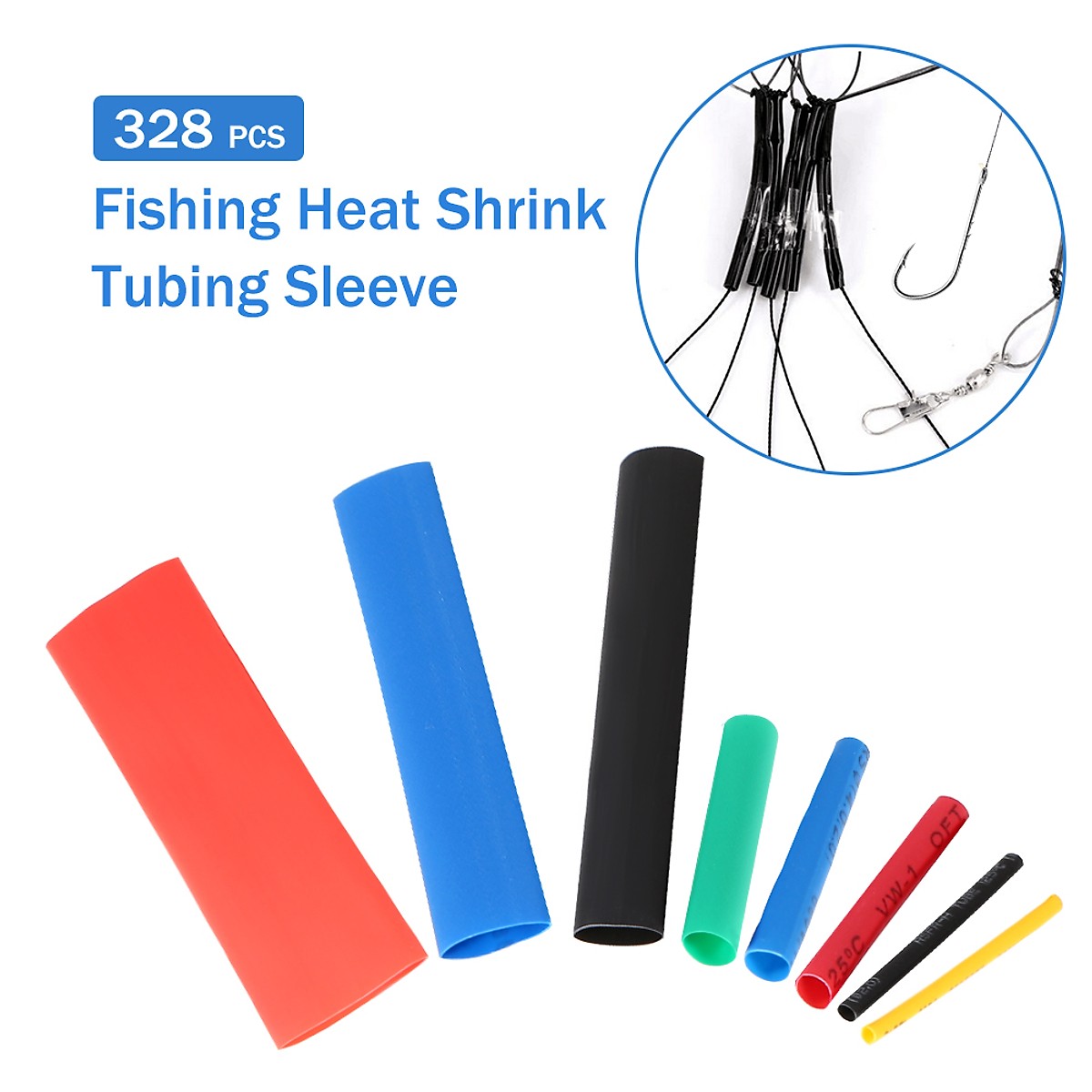 [Flash sale] Bộ 328 Ống Co Nhiệt 8 Kích Cỡ Nhiều Màu