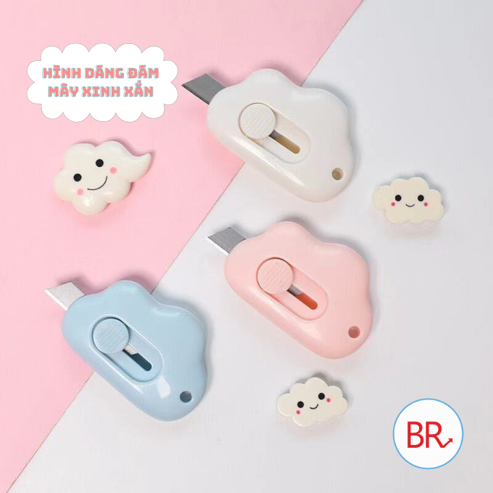 Dao rọc giấy mini hình đám mây cute nhỏ gọn, tiện dụng – Dao dọc giấy đám mây làm móc khóa cuteee – 01708