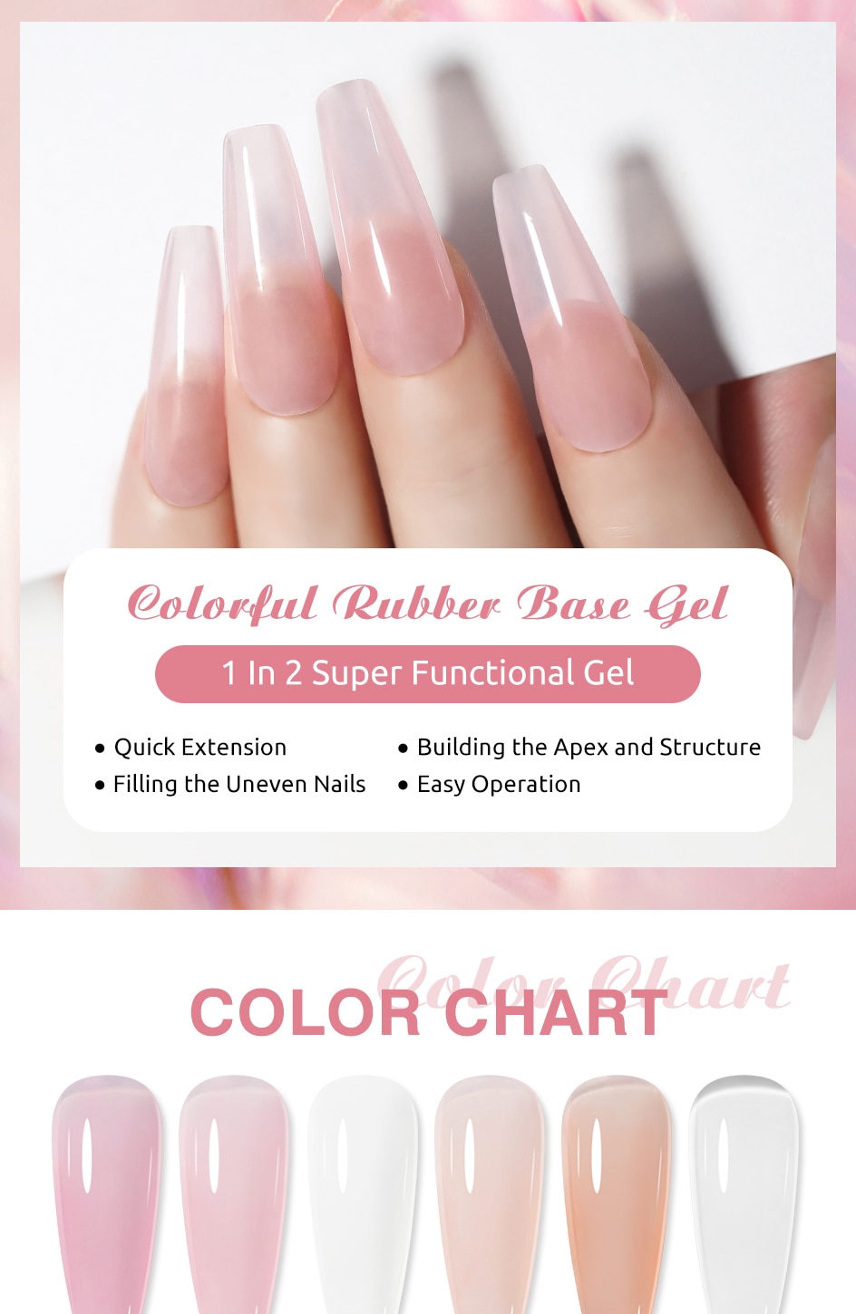 Arte Clavo Color Rubber Base Coat Gel Nail 15ml Semi Permanent Pastel  Varnish Jelly Pink White Polish Nail French Nail Gellack 