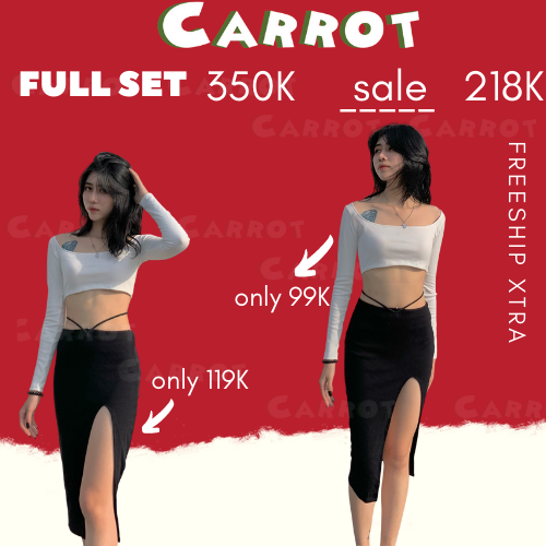 CHÂN VÁY ĐEN XẺ TÀ CỘT EO CARROTXINHDEP FREESIZE DƯỚI 60KG