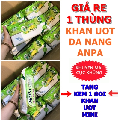 GIÁ SỈ-1 thùng khăn giấy ướt lau đa năng Anpa 24 gói