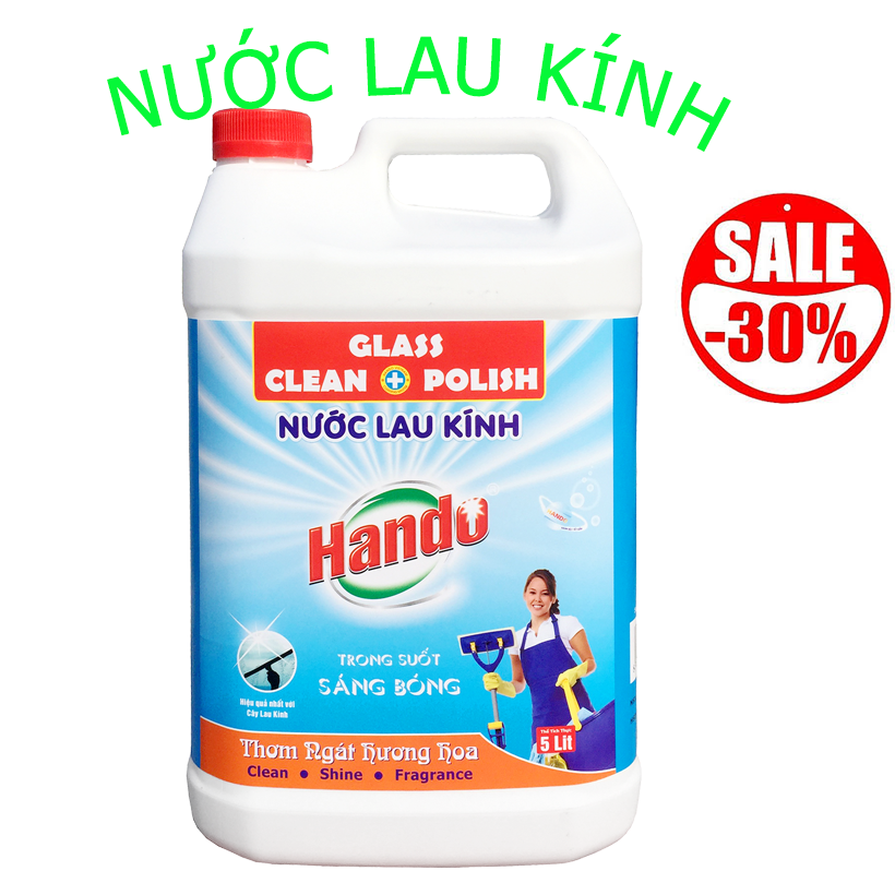 Nước lau kính siêu sạch an toàn Hando 5L hương ngát hương hoa MSS107