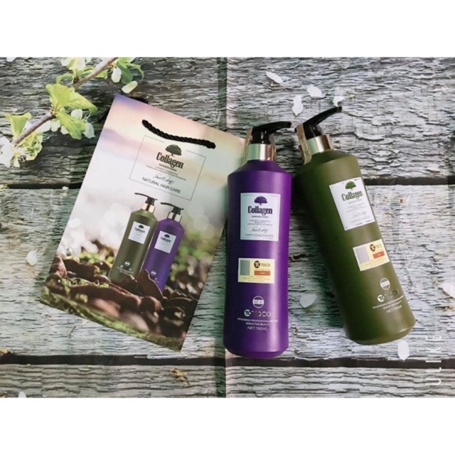 Bộ combo cặp dầu gội đầu chuẩn salon phục hồi kích mọc tóc toco collagen 785ml*2 ❤❤❤❤❤❤