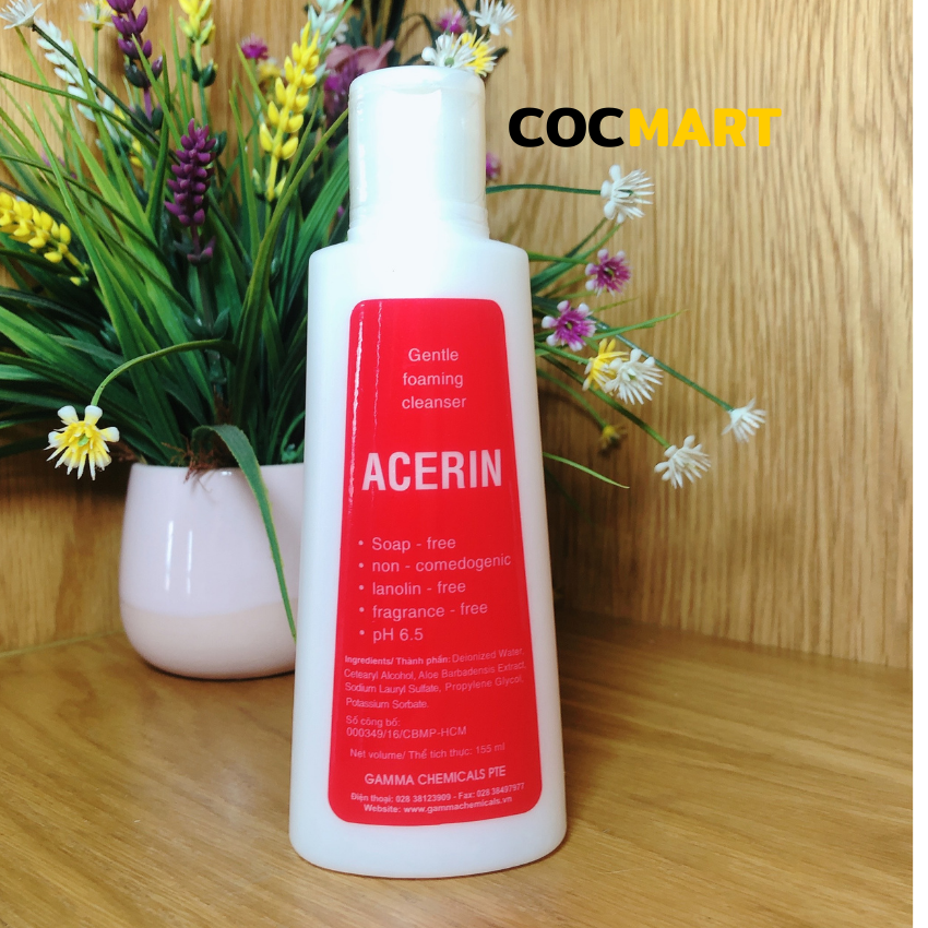 Acerin 155ml Sữa Rửa Mặt Dành Cho Mọi Loại Da Không Bọt Vệ Sinh Da Thật Sạch Và An Toàn - CocMart