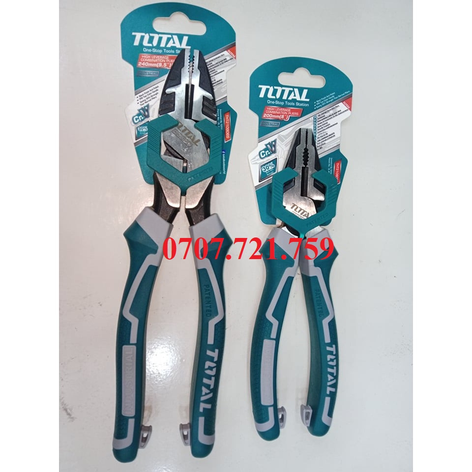 Total kìm điện kềm răng crv 8inch 200mm tht210806s