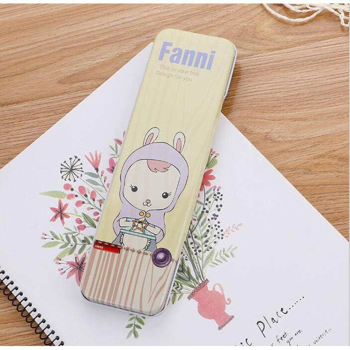 Hộp bút thiếc hình thú dễ thương cho bé ham học