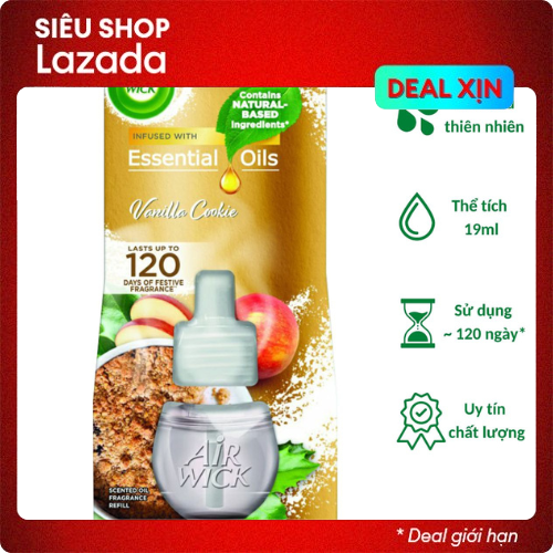 Chai tinh dầu cắm điện Airwick thay thế (Refill) 19ml (Lựa chọn mùi hương), sản phẩm thay thế trong bộ tinh dầu cắm điện 220V