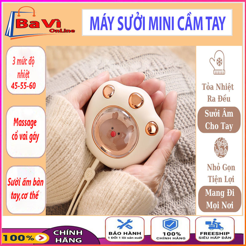 Máy sưởi mini cầm tay, máy sưởi ấm tay chân, máy sưởi cầm tay 2400mah, máy sưởi đa năng, máy sưởi mini cute hình chân mèo, máy giữ nhiệt cầm tay 3 mức chỉnh nhiệt, đèn sưởi mini, máy sưởi ấm đúc túi nhỏ gọn, ấm nhanh