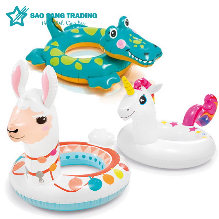 Phao bơi cho bé Intex hình thú dễ thương Trẻ từ 3-6 tuổi