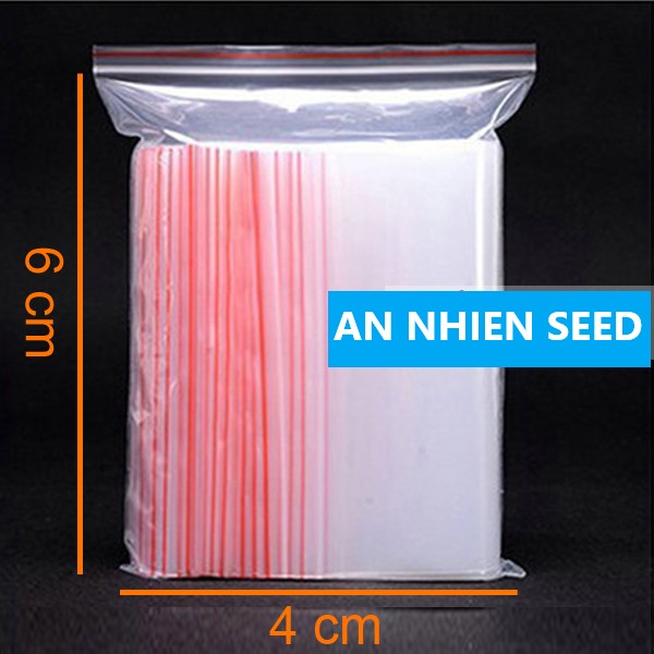 200 Túi zip mini trong suốt,túi miết mép kích thước 4cm x6cm