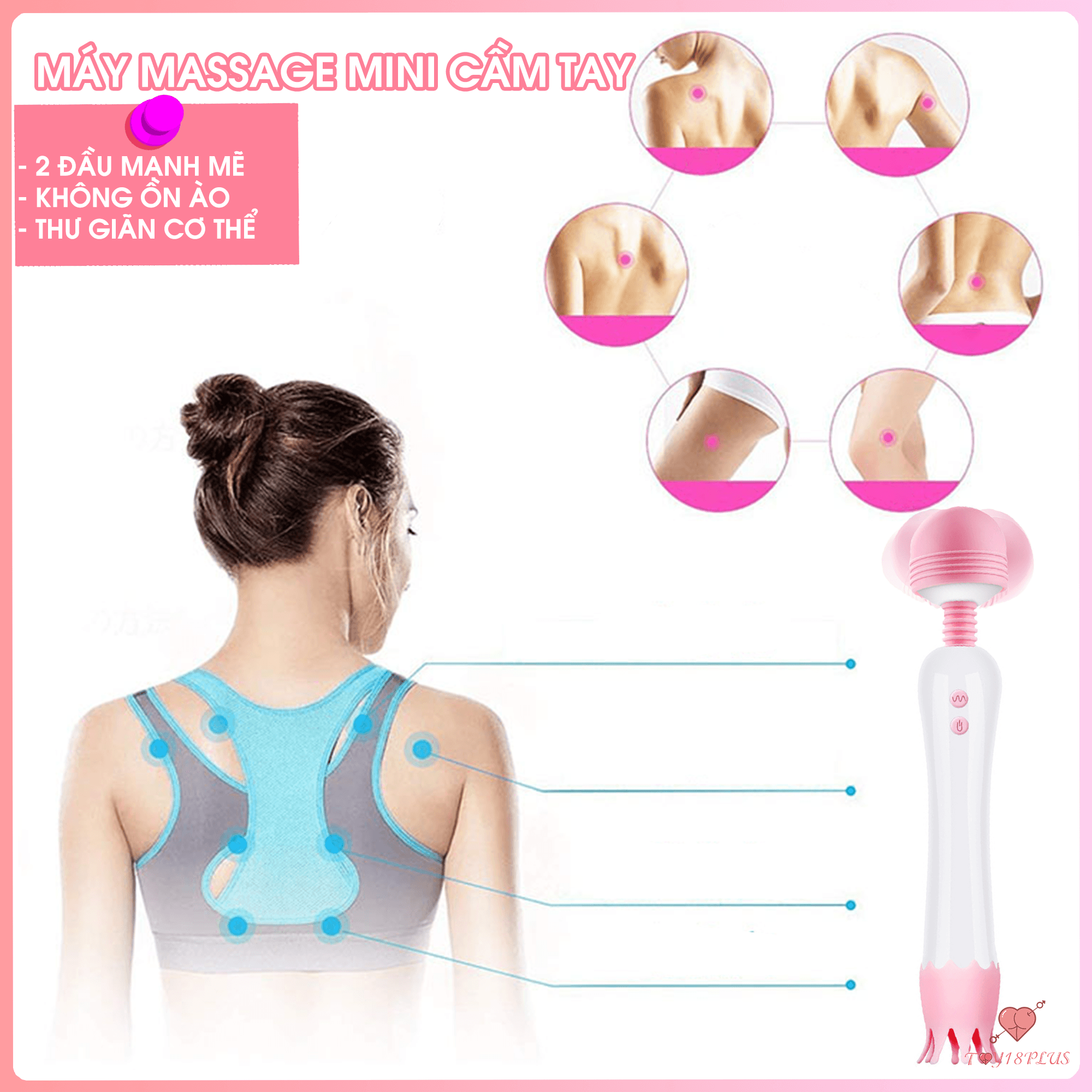 Máy massage cầm tay giúp massage cổ vai gáy ms10 | toy18plus