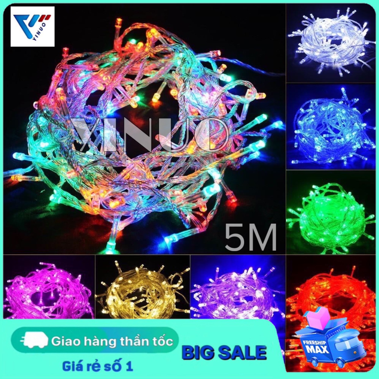 Dây đèn trang trí xài điện 220V chống nước 8 chế độ chớp nháy 5m Đèn nháy trang trí chống nước trang trí ngoài trời trang trí sự kiện decor nhà cửa sân vườn