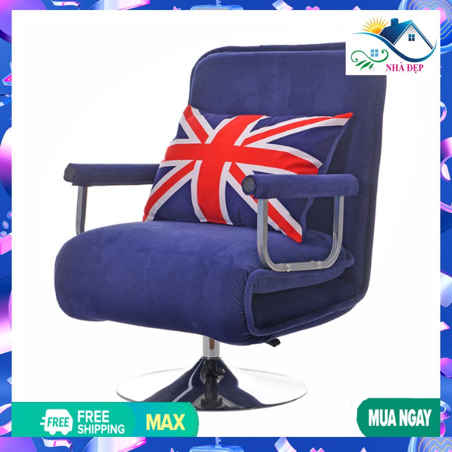 Sofa Bed 5 cấp độ chuyển đổi, Ghế Văn phòng xoay 360 độ dễ dàng chuyển đổi thành giường nghỉ trưa thư giãn [HÀNG CHÍNH HÃNG]