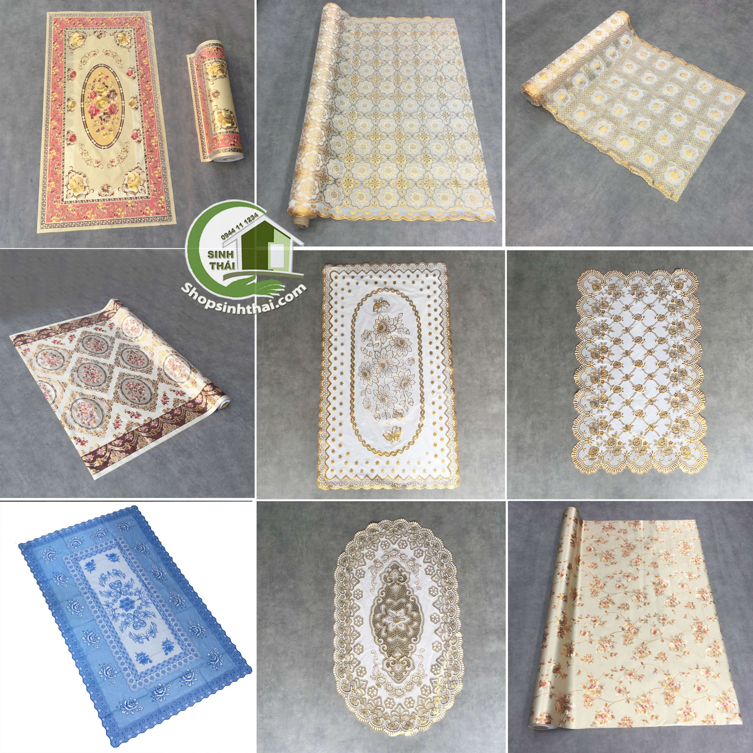 [HCM]Tấm khăn trải bàn bằng nhựa họa tiết nổi không thấm nước - giao hoa văn ngẫu nhiên - chọn kiểu