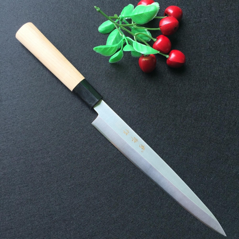 Dao Sashimi làm cá Nhật Bản cán gỗ cao cấp lưỡi thép 18cm sắc bén nhập nguyên chiếc