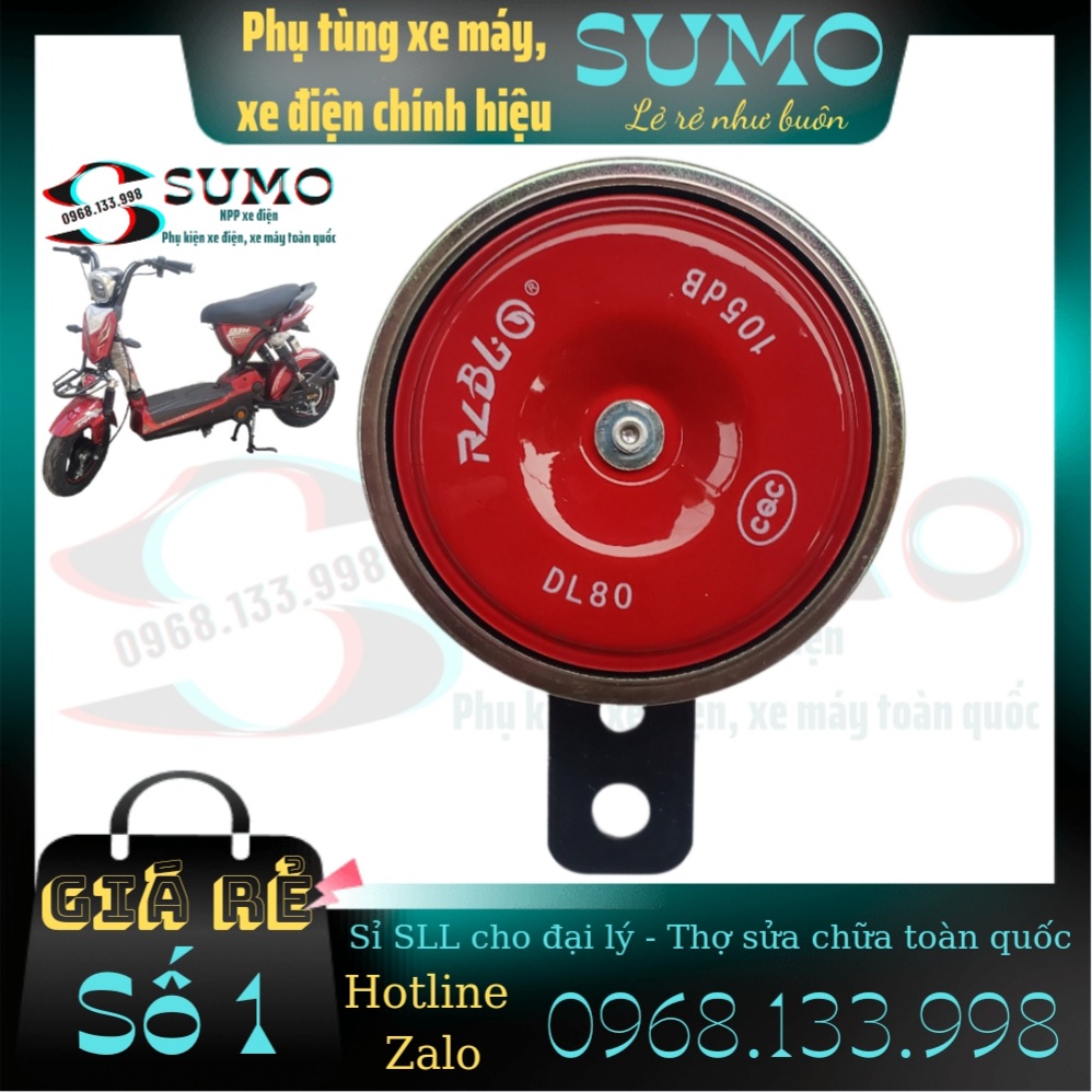 Còi đỏ xe điện 48v-60v - phụ tùng xe sumo