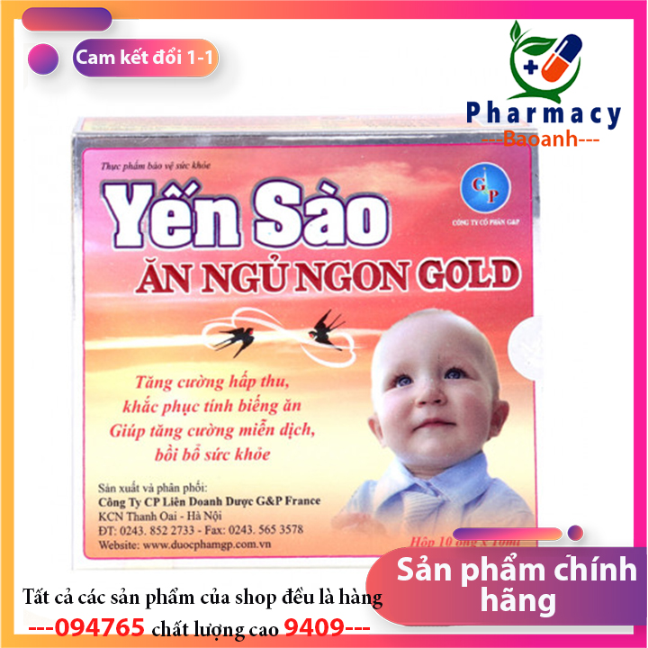 Yến sào ăn ngủ ngon gold  [CHÍNH HÃNG]  giúp bé ăn ngon miệng, tăng cường sức đề kháng cho cơ thể - Hàng chính hãng - Đánh giá 5 sao - chất lương cao