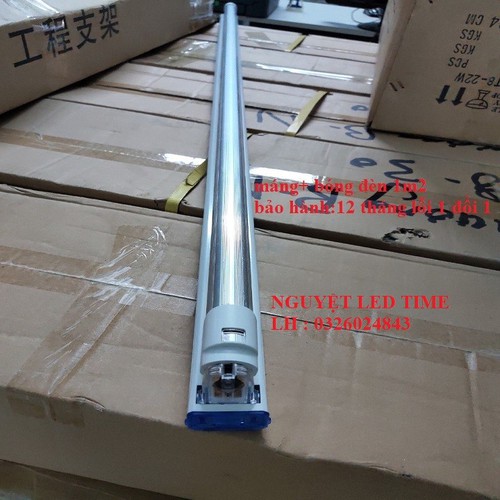 Bộ 02 tuýp + 02 máng đèn led 1.2m siêu sáng chống vỡ