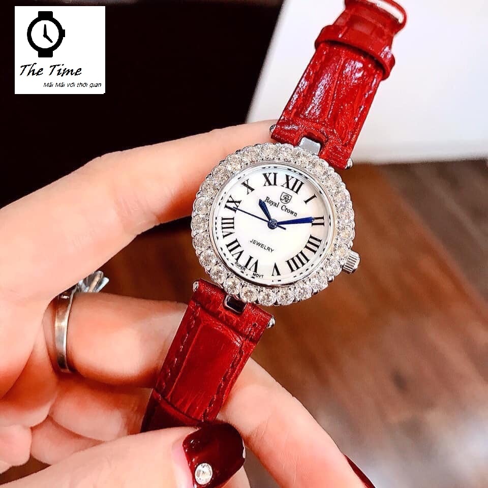 Đồng Hồ Nữ Chính Hãng Royal Crown 6305ST dây da các màu