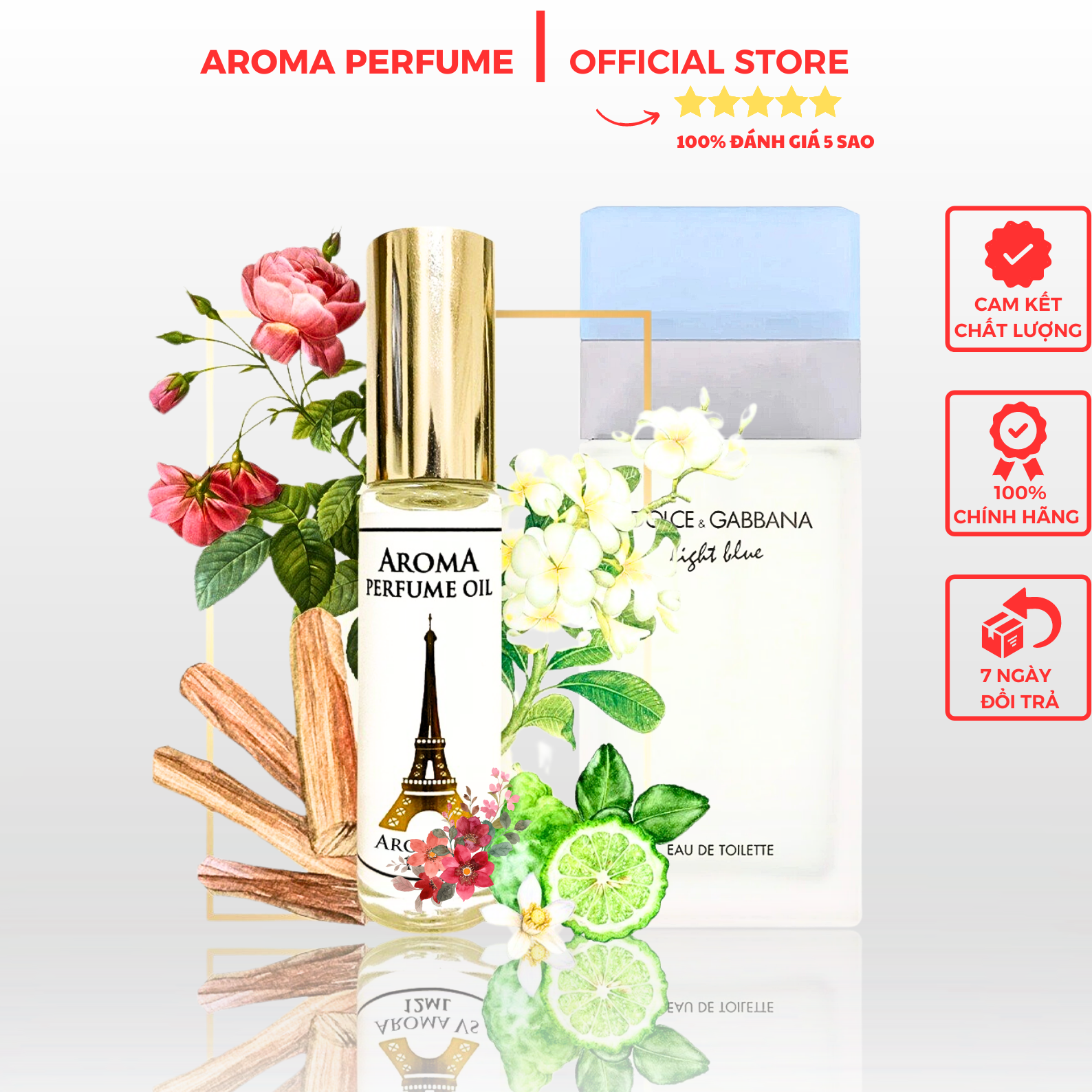 Nước hoa pháp aroma light blue nữ tính cao cấp