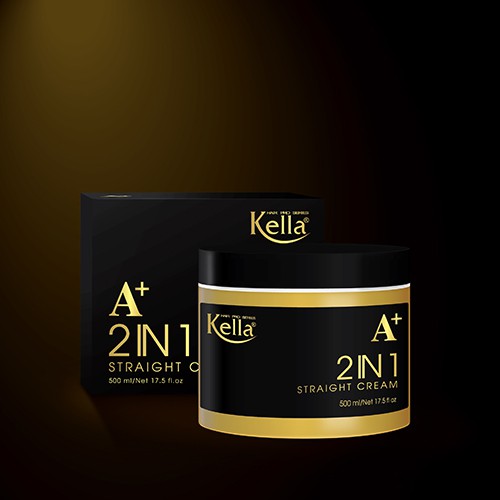 Kem duỗi tóc, ép tóc phục hồi kella a+ 500ml 2 trong 1 - hàng công ty