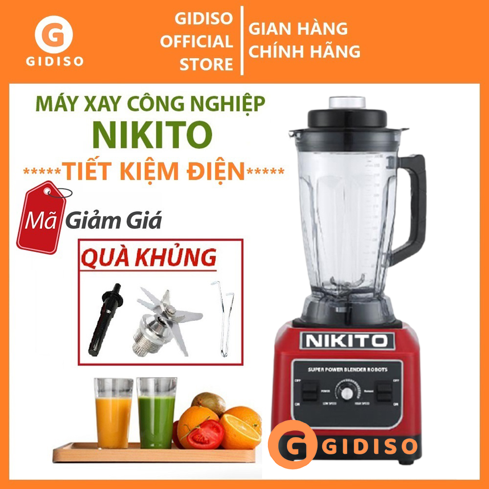 Máy xay công nghiệp nikito 4800w xay thịt cá, rau củ quả, sinh tố, ngũ cốc, đồ khô...