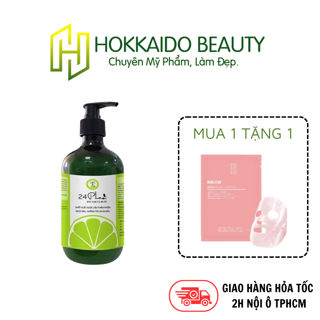 Dầu gội xả bưởi kích mọc tóc 24Plus 500ml