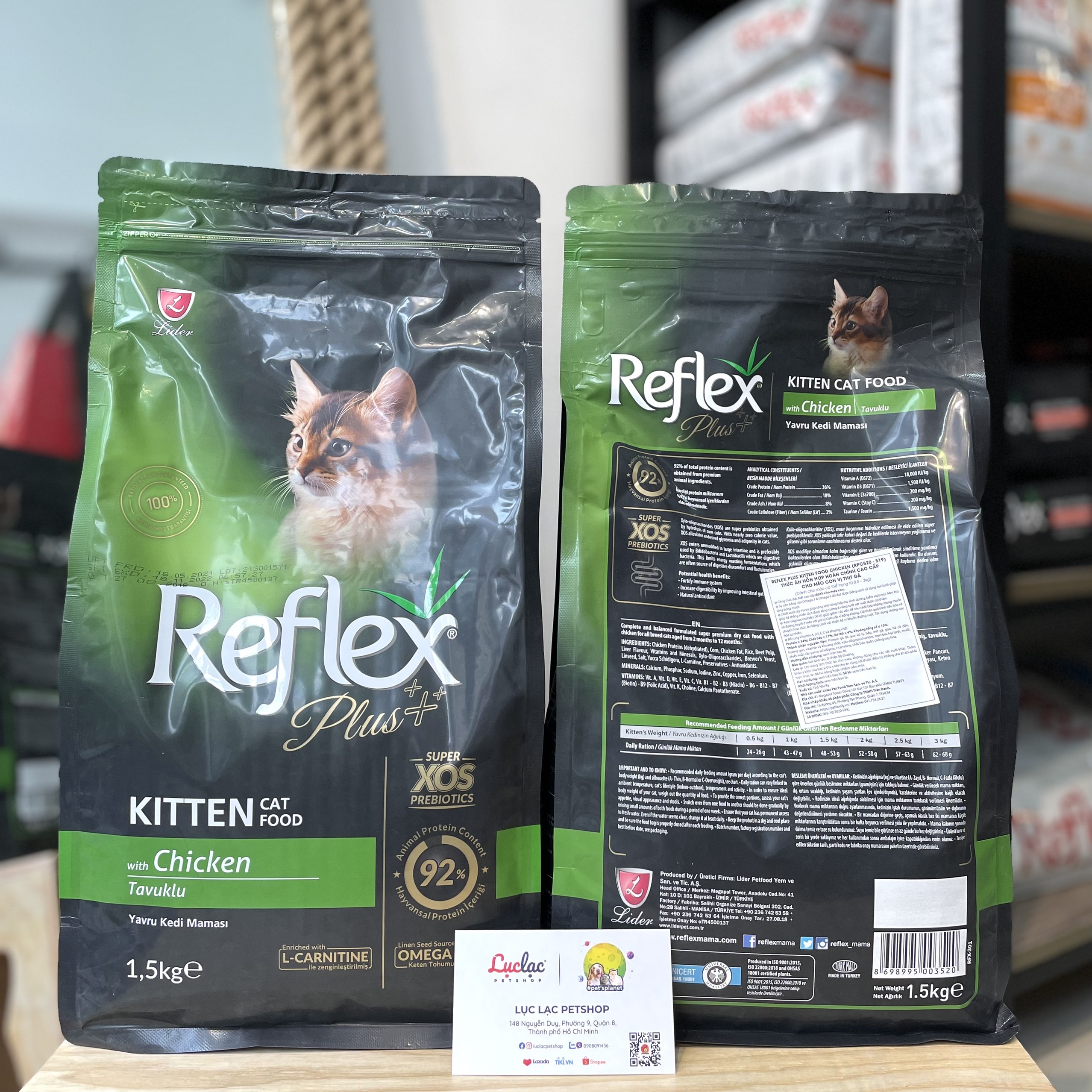 Hạt Reflex Plus Kitten vị gà dành cho mèo con nhập khẩu Thổ Nhĩ Kỳ - Túi 1.5kg