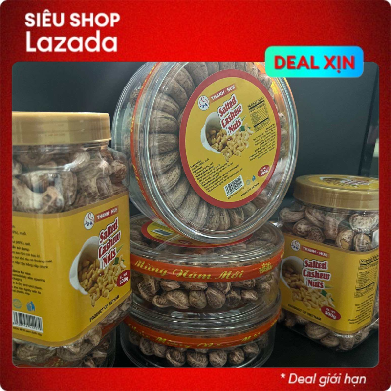 Hạt điều rang muối xếp hoa 500gr a cồ
