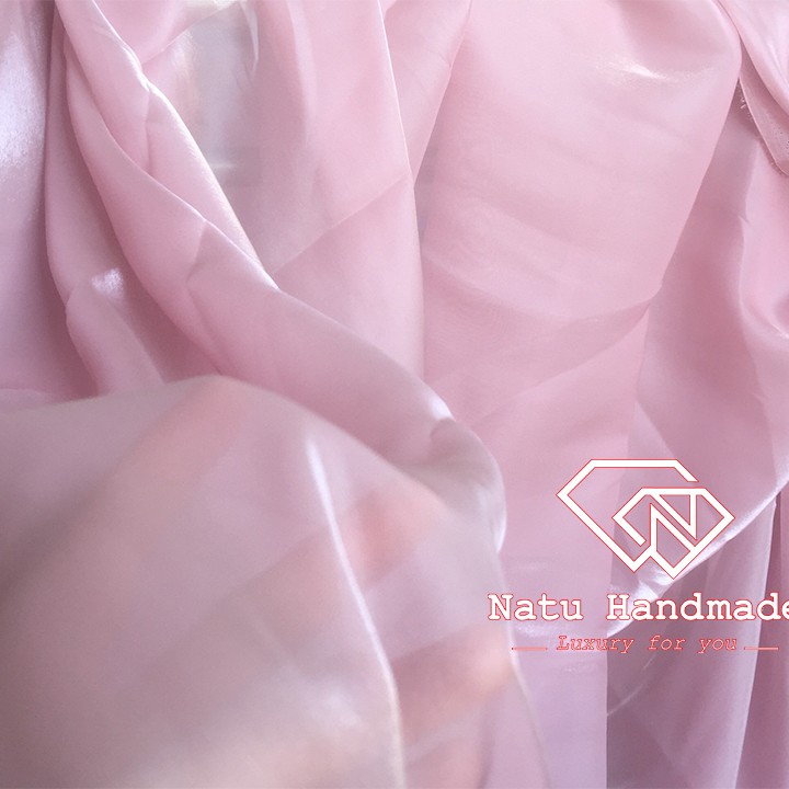 Vải làm hoa cài áo - tơ óng organza cao cấp - 1m - tơ óng