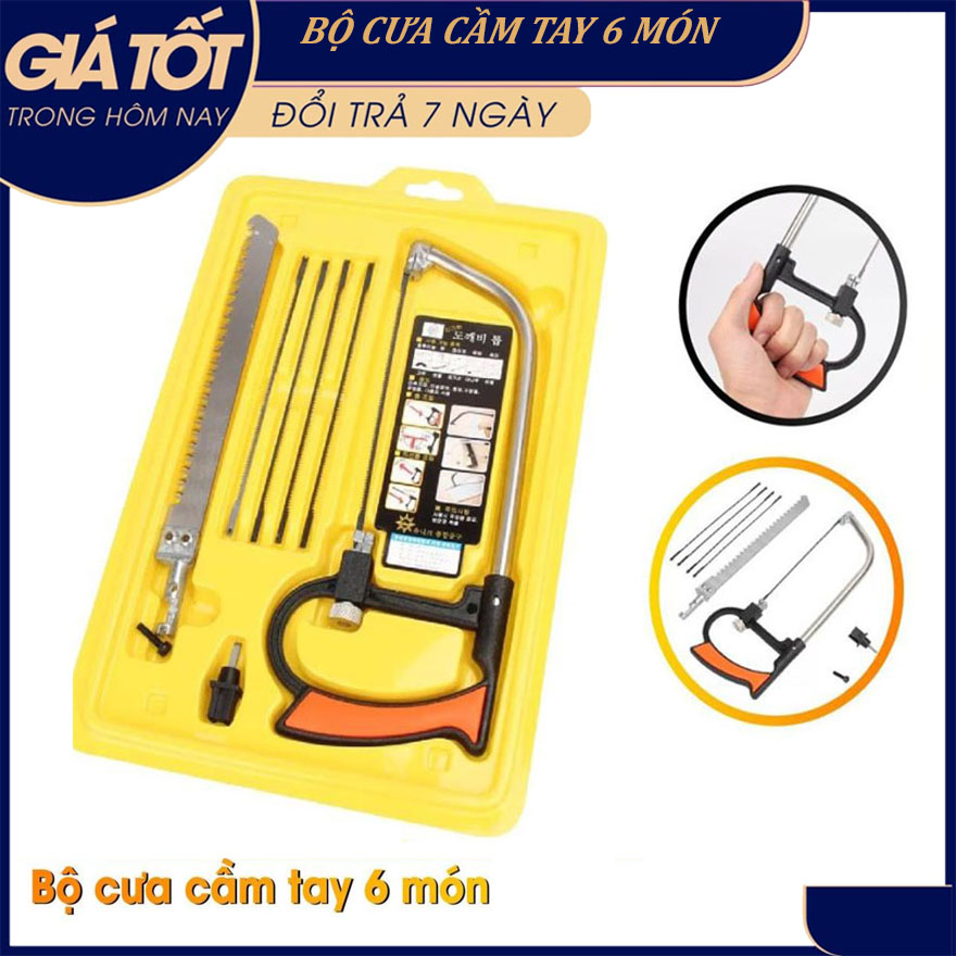 Máy cưa đa năng mini , Mua cưa lọng cầm tay ở đâu - Máy cưa đa năng, Bộ cưa đa năng 6 lưỡi - Loại to, nhanh chóng, tiện dụng, chuyên nghiệp, giảm giá SỐC