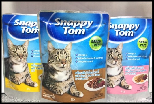 Pate cho Mèo mọi lứa tuổi. Snappy Tom. 85g / gói. Đủ mùi vị. Sản phẩm Thailand.