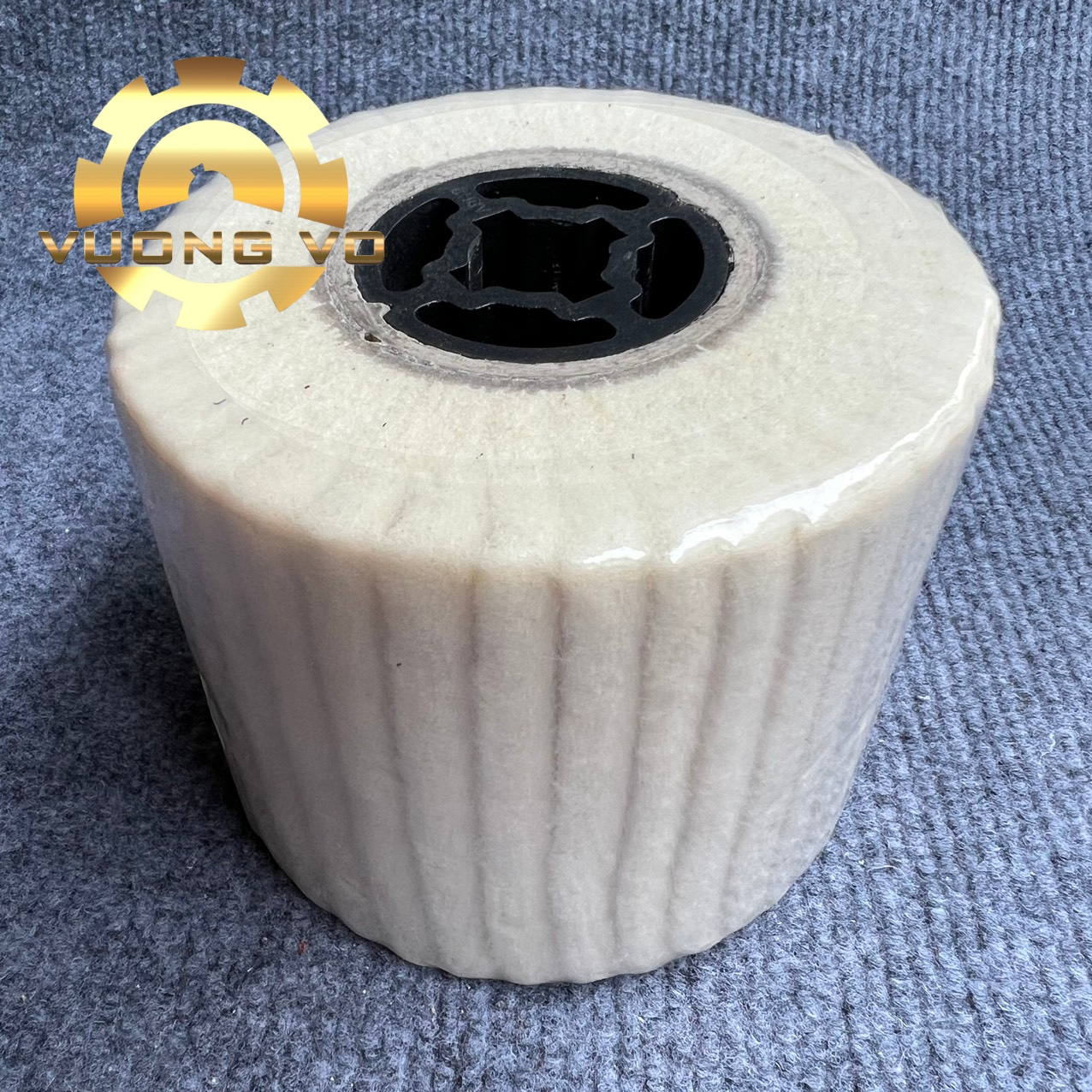 Trục nỉ lông cừu-trục nỉ đánh bóng trắng lông cừu