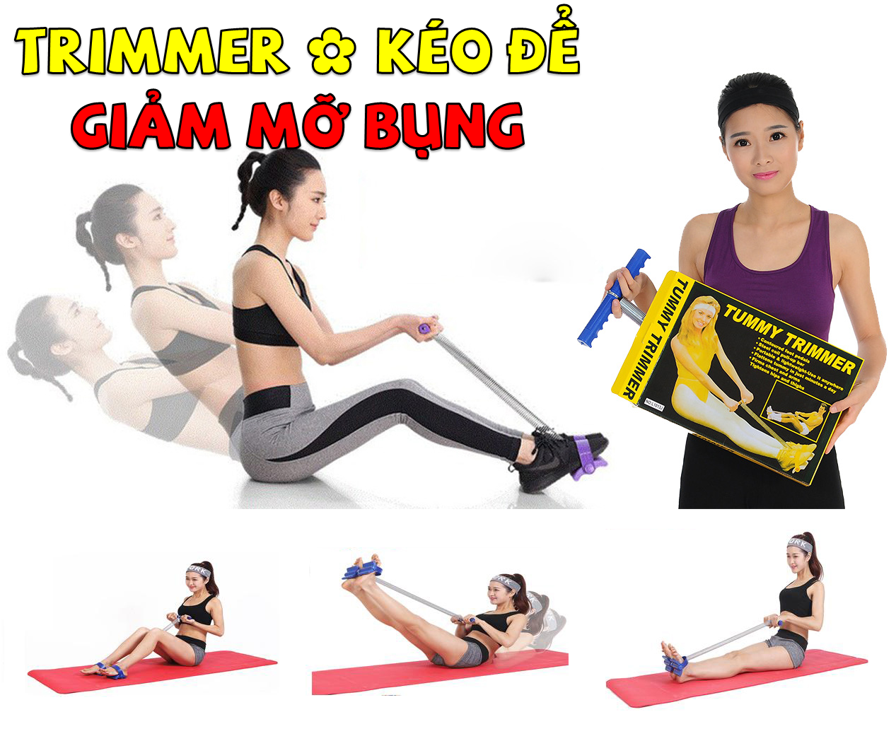 [HCM]Dây Đàn Hồi Tập Thể Lực - Cho Gia Đình - Phòng Gym Tummy Trimmer Lò Xo Đa Năng Mang Lại Vóc Dáng Chuẩn Tác Động Tích Cực Lên Phần Vai Eo Mông BẢO HÀNH 6 THÁNG