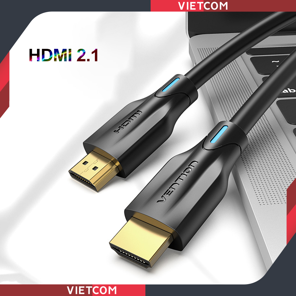 Cáp HDMI 2.1 Tốc độ cao 48Gbps 8K/60Hz Dynamic HDR - eARC - Hãng Vention 1.5M, 2M, 3M