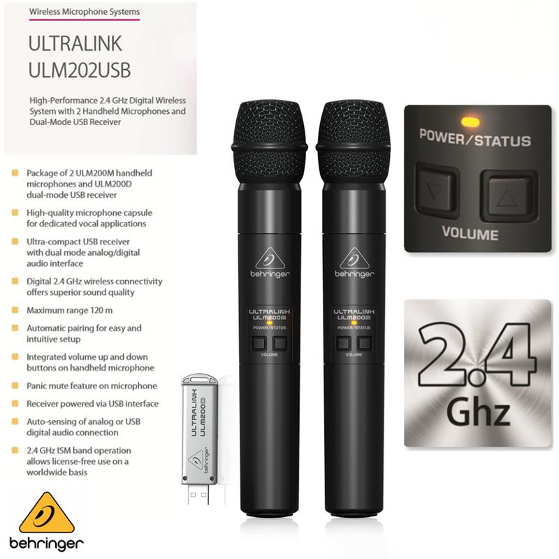 Bộ micro không dây behringer ulm202usb