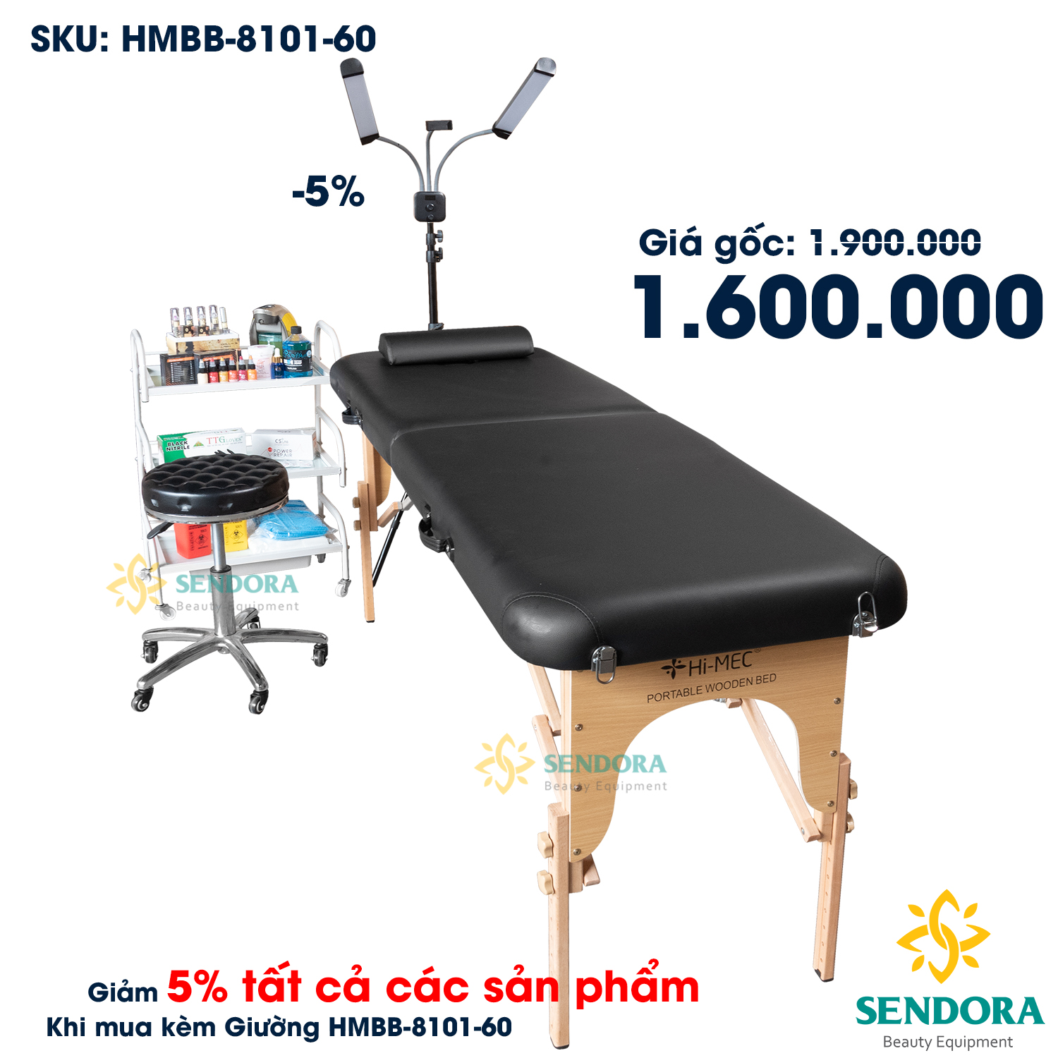 Bộ thiết bị phòng xăm nhập khẩu giường ghế phun xăm Vali di động