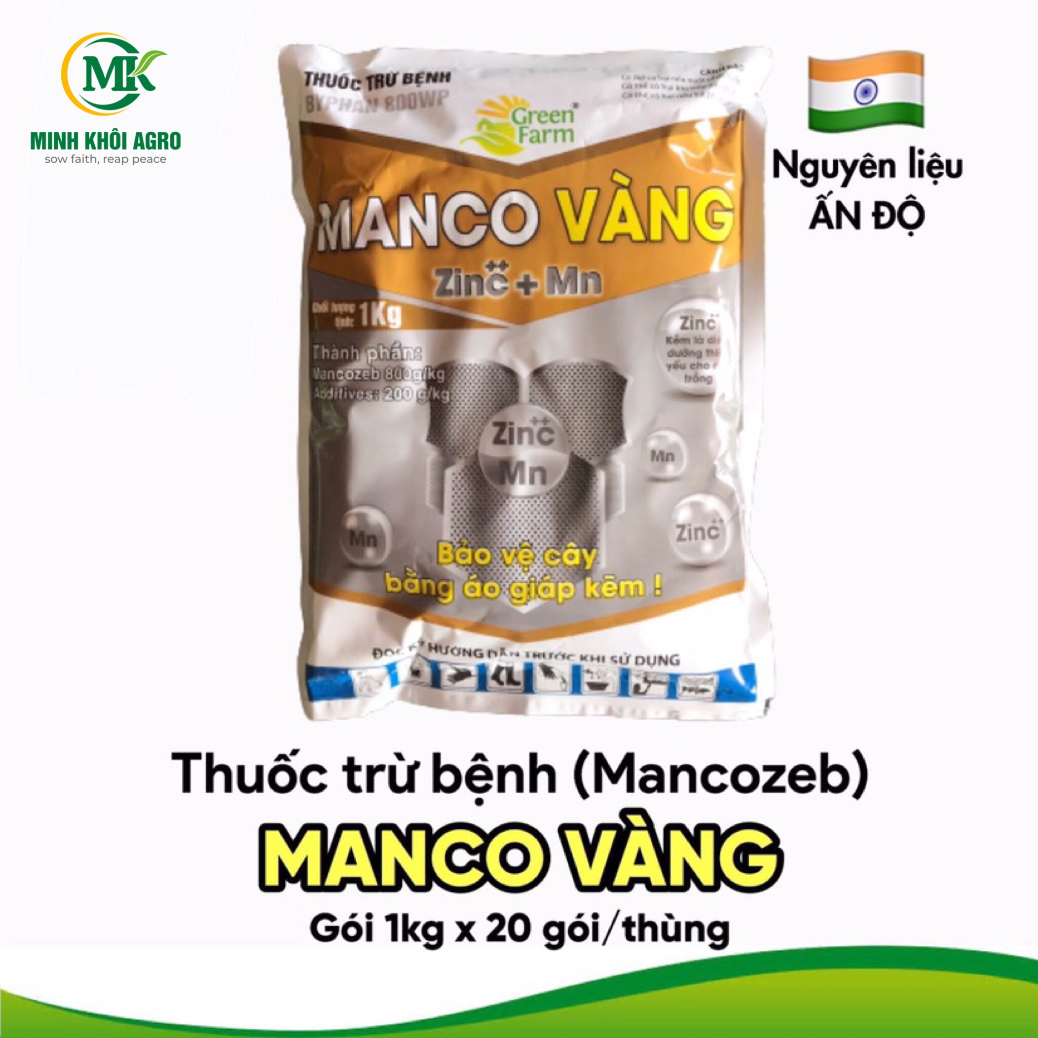 Byphan 80wp | mancozeb vàng nguyên liệu no.1 nhập khẩu từ ấn độ