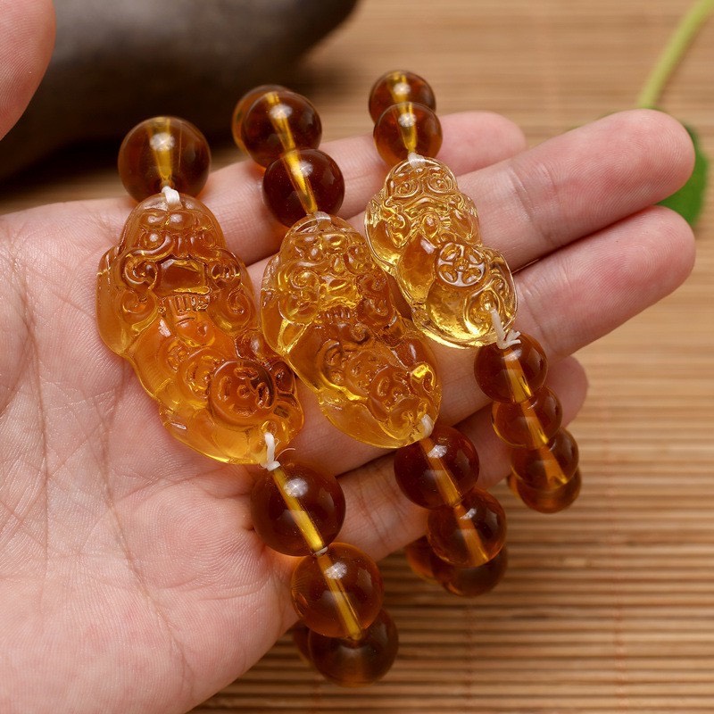 Vòng Đeo tay, Vòng tay khung viền đá pha lê phong thủy -Hạt Bé pha lê dẹp lunh linh