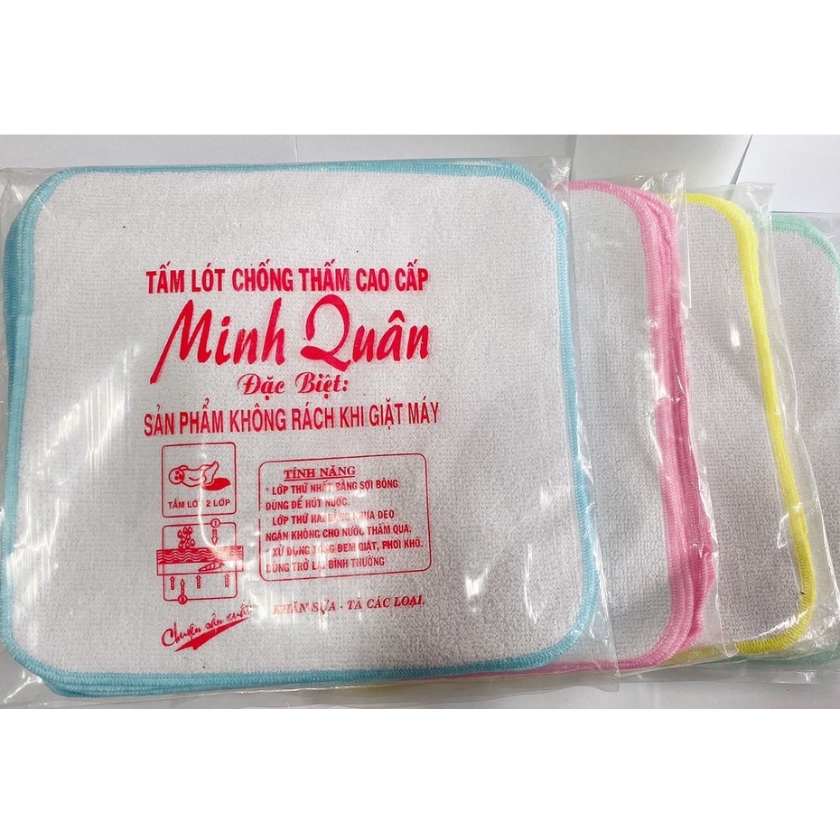 Combo 20 tấm lót sơ sinh chống thấm minh quân 30x30cm